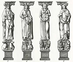 Images Dated 16th January 2014: Caryatides of St. Peter Engraving