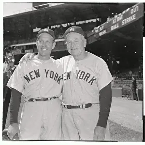 Casey Stengel with Arm Around Enos Slaughter