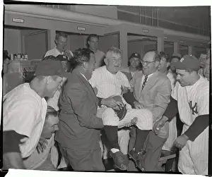 Casey Stengel Being Carried After Game