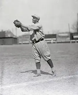 Casey Stengel Catching Straight Ball at Giant's Training Camp