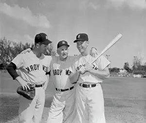 Casey Stengel with Mickey Mantle and Whitey Ford