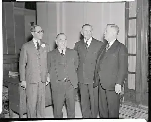 Casey Stengel Posing with Boston Bees Officials