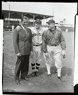 Casey Stengel Posing with Team Player and Boston Braves Friend