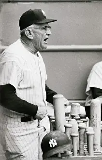 Casey Stengel Shouting from Dugout