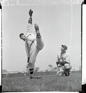 Casey Stengel and Van Lingle Mungo Practicing Moves