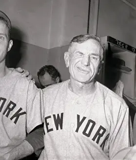 Casey Stengel Winking after World Series Win