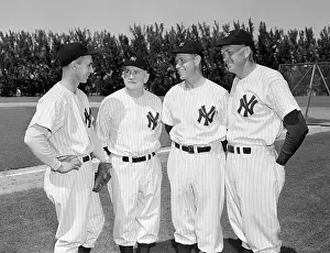 Casey Stengel with Yankee Coaches