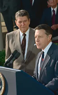 Caspar Weinberger Announcing Resignation