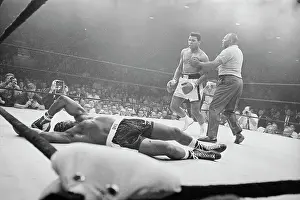 Cassius Clay Knocking Out Liston