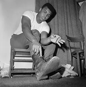 Cassius Clay Preparing for Training