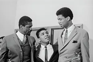 Bill Russell Prints: Cassius Clay with Bill Russell and Lew Alcindor