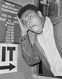 Ticket Counter Prints: Cassius Clay Standing at Box Office Window