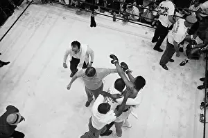 Athletic Trainer Prints: Cassius Clay and Trainers Celebrating Victory in Ring