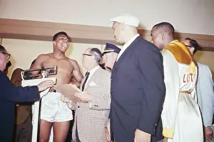 Cassius Clay Yelling at Sonny Liston