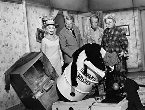 Television Still Prints: Cast of Green Acres Looking at Washing Machine