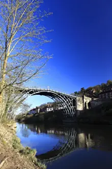 cast iron bridge, river Severn, Ironbridge town