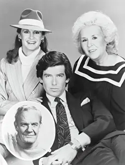 Cast of Remington Steele and Andrew Duggan
