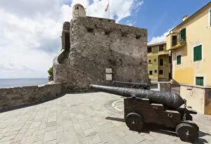 Castello della Dragonara in Camogli Fortress, Province of Genoa, Liguria, Italian Riviera, The Levant, Italy