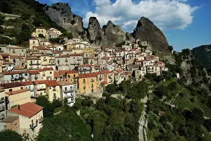 Castelmezzano village, Dolomiti lucane mountain range, Basilicate, Italy