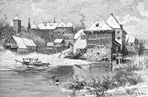 Fortification Collection: The Castle of Aufsess, Aufsess, 1890, Bayreuth County, Franconia, Bavaria, Germany, Historic