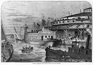 Barge Prints: Castle Garden with Immigrant Transfer Barge