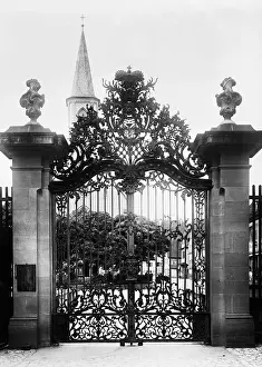 Ornamental Prints: Castle Gate with Ornate Ironwork