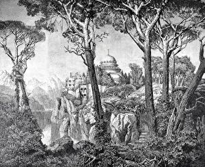 Prints of Illustration from 19th century Digital Vision Vector Prints: The Castle of the Grail