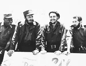 Castro and Guevara Review Peasant Militia