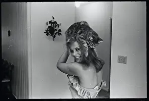 Cat on Ann-Margret's Head
