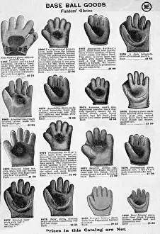 Price Tag Prints: Catalog Page Of Baseball Gloves