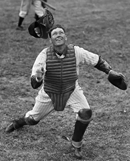 Catching Prints: Catcher Bill Dickey Fielding Foul