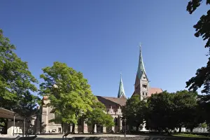 Steeples Prints: Cathedral, Augsburg, Schwaben, Bavaria, Germany, Europe