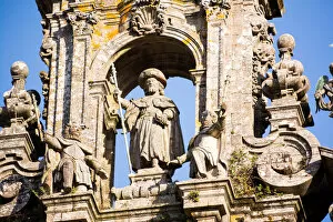 Images Dated 6th December 2016: Cathedral of Santiago close-up, Galicia. Spain