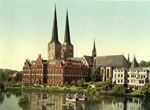 Catedral Prints: Cathedral St. Marys Church of Luebeck