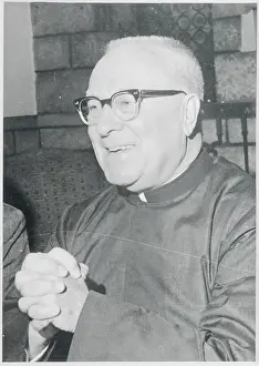 Catholic Priest Charles Coughlin with His Hands in Prayerful Position