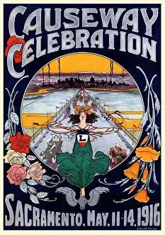 Vehicles Prints: Causeway Celebration Sacramento. May 11-14, 1916