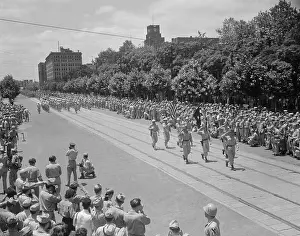 Cavalry Division Parading Down Street