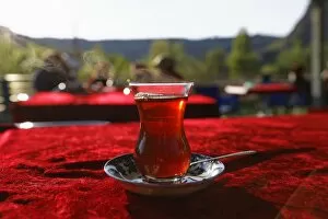 Images Dated 21st May 2014: Cay, black tea in a tulip glass, Anatolia, Turkey