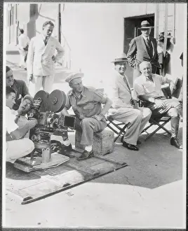 Cecil B Prints: Cecil B. Demille With Baron Maurice de Rothschild in the Film Studio