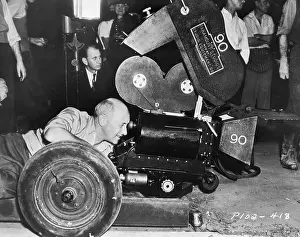 Cecil B Prints: Cecil B. DeMille Behind Camera