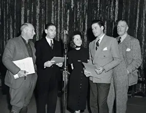 Cecil B Prints: Cecil B. Demille and the Cast of His Radio Show