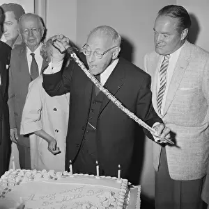 Licking Prints: Cecil B. DeMille Celebrating His Birthday with Friends