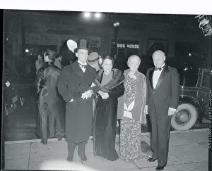 Cecil B Prints: Cecil B. Demille and Friends Attending Chaplin Film Premier
