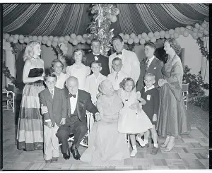 Cecil B. DeMille Posing With Wife and Grandchildren