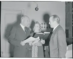 Cecil B Prints: Cecil B. DeMille Practicing an Acting Role