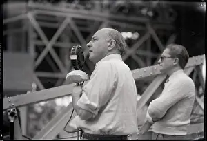 Dress Shirt Prints: Cecil B. DeMille Speaking Into Microphone