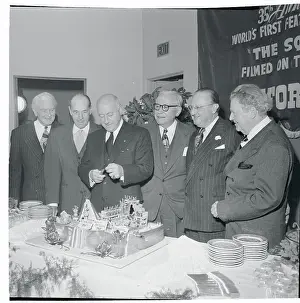 Lasky Prints: Cecil B. DeMille Standing at Buffet Table During Honor Celebration