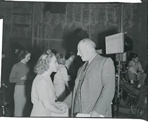 Cecil B Prints: Cecil B. DeMille Talking With Franciska Gaal