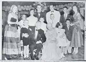 Cecil B. Demille and Wife Celebrating Golden Anniversary With Grandchildren