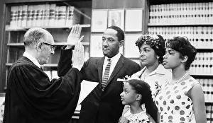 Competition Judge Prints: Cecil F. Poole Is Sworn In